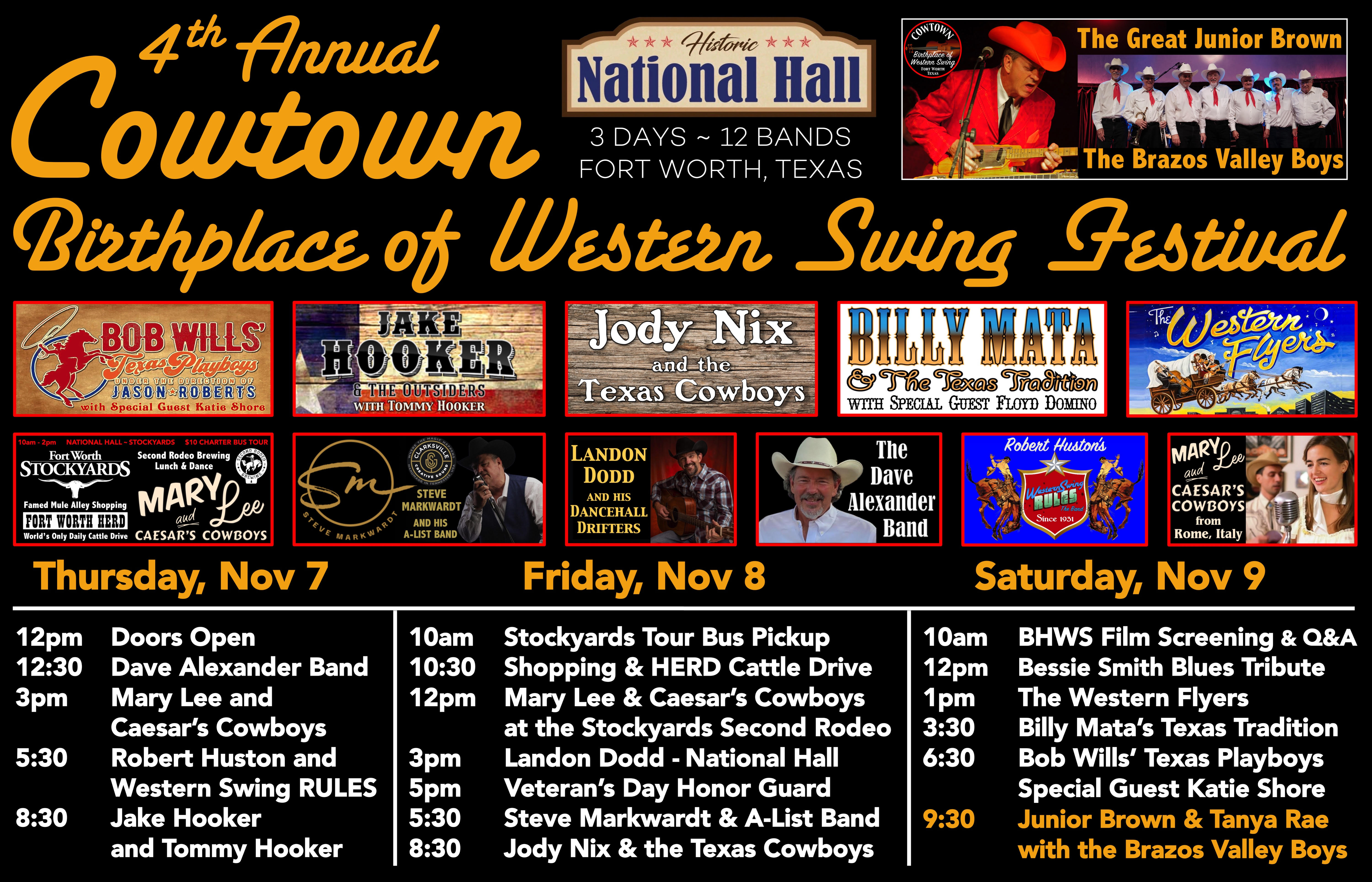 Cowtown Birthplace of Western Swing Tickets Flyer